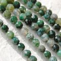 連　モスアゲート　カット　 8mm　　　　品番： 4533