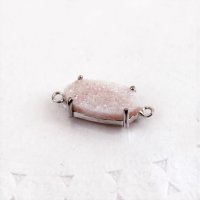 ドゥルージー　ふたつカンだえんパーツ(ツメ有ホワイト)　1.5ｃｍ×0.7ｃｍ　　品番： 9081