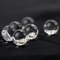 片穴ビーズ　水晶　8mm【お得な50個セット】品番：7606