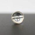 【オリジナル商品】カービング　占星術　地球　水晶(銀彫り)　12mm　　品番： 6207