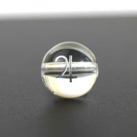 【オリジナル商品】カービング　占星術　木星　水晶(銀彫り)　12mm　　品番： 6933