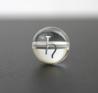 【オリジナル商品】カービング　占星術　土星　水晶(銀彫り)　12mm　　品番： 9692
