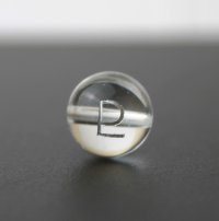 【オリジナル商品】カービング　占星術　冥王星　水晶(銀彫り)　12mm　　品番： 9917