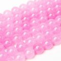 連　染クォーツァイト　ピンク　丸　 6mm　　　　品番： 9210