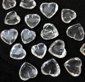 ハート石　水晶カット　片穴（14〜18mm）　　　　品番： 8357