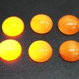 画像1: 【日本銘石】ルース　北海道産蛍光オレンジオパール　カボション　約1cm　品番：　10865 (1)