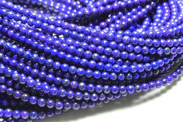 画像4: 連　ラピスラズリ　AA　丸　4mm　アフガニスタン産　幸福　健康　魔除け　※ポイント対象外　品番： 11161