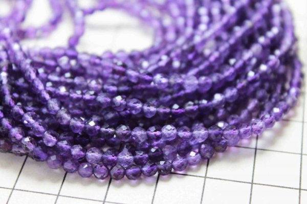 画像4: 連 　アメジスト　カット　約3mm　　品番： 11870