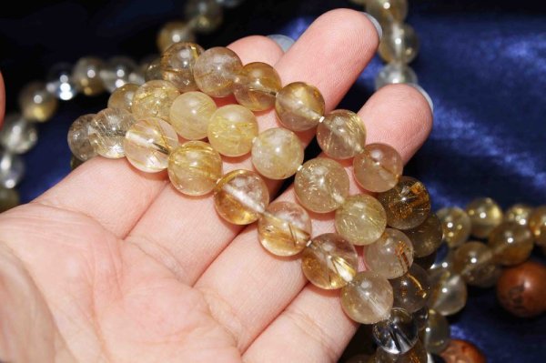 画像4: 屋久杉使用　帝釈天　イー　ルチルクォーツデザインブレスレット　品番： 10434