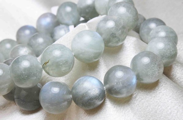 画像3: 【レアストーン】　ブレスレット　スリランカ産　アルバイトムーンストーン　ペリステライト　12mm　品番： 10641