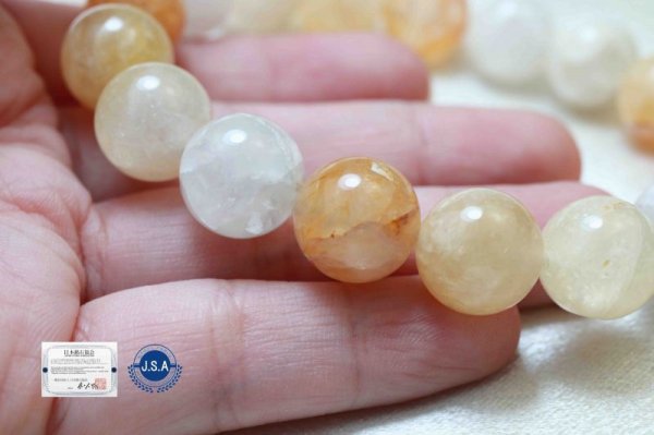 画像5: 【日本銘石】ブレス　静岡水晶　＜静岡県＞　12ｍｍ　マルチカラー　AAランク　品番：　10554