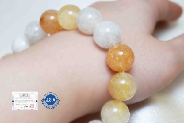 画像6: 【日本銘石】ブレス　静岡水晶　＜静岡県＞　12ｍｍ　マルチカラー　AAランク　品番：　10554