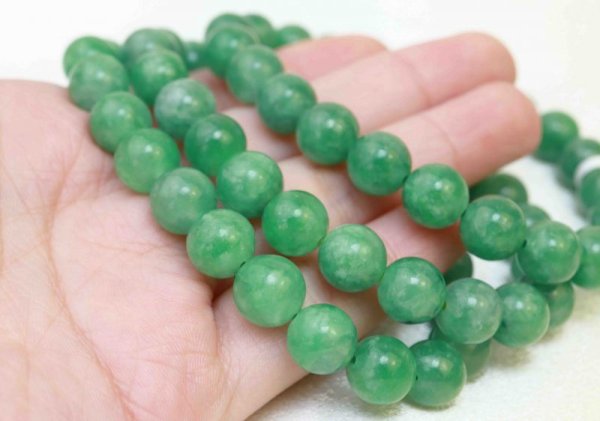 画像5: 【高品質】　ブレスレット　ミャンマー産　翡翠　ヒスイ　ひすい　約9mm　品番： 11877