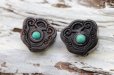 画像2: 【一粒売り】ウッドビーズ　鐘　ベル　黒檀　エボニー　フェイクターコイズ　約16mm　　※ポイント対象外　品番： 11876 (2)