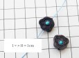 画像3: 【一粒売り】ウッドビーズ　鐘　ベル　黒檀　エボニー　フェイクターコイズ　約16mm　　※ポイント対象外　品番： 11876 (3)
