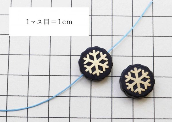 画像3: 【一粒売り】ウッドビーズ　雪の花　雪の結晶　黒檀　エボニー　約16mm　　品番： 11421