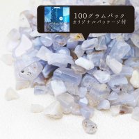 さざれ　ブルーレースアゲート　　オリジナルパッケージ付　100gパック　品番： 4419