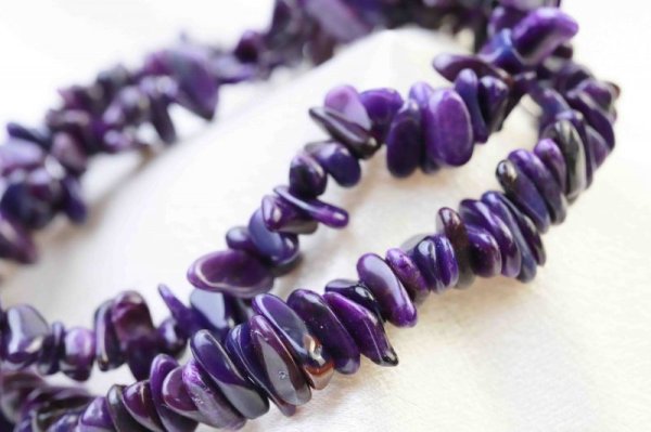 画像3: ブレスレット　高品質　スギライト　さざれタイプ　小サイズ　ディープカラー　品番：11283