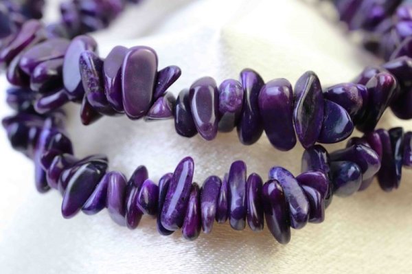 画像4: ブレスレット　高品質　スギライト　さざれタイプ　小サイズ　ディープカラー　品番：11283