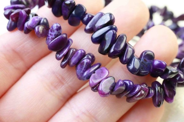 画像5: ブレスレット　高品質　スギライト　さざれタイプ　小サイズ　ディープカラー　品番：11283