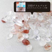 さざれ　マニカラン水晶　ヒマラヤ産　オリジナルパッケージ付　100gパック　　品番： 11648