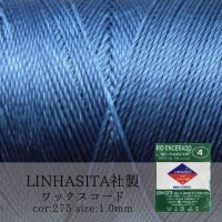 ワックスコード　LINHASITA社製　ミッドナイト　1.0mm 約160m  ロウ引き紐　LINHASITAカラーナンバー275　 品番: 12022
