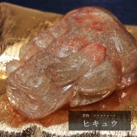 【一点物】　置物　彫り物　ルチルクォーツ　ヒキュウ　豼貅　約87x53x33mm　218g　品番： 12061