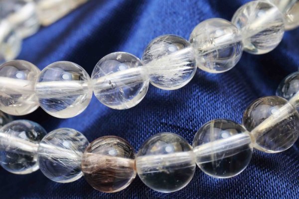 画像4: 【売切50%OFF（表示価格が割引後の金額）】【高品質】　ブレスレット　希少　ニードルイントパーズ　ミックスカラー　7mm　　品番： 12139