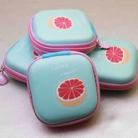 持ち運びに便利♪　グレープフルーツ柄　マカロンケース　スクエア　1個　品番： 12142