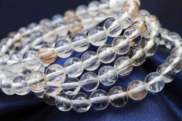 画像5: 【売切50%OFF（表示価格が割引後の金額）】【高品質】　ブレスレット　希少　ニードルイントパーズ　ミックスカラー　7mm　　品番： 12139