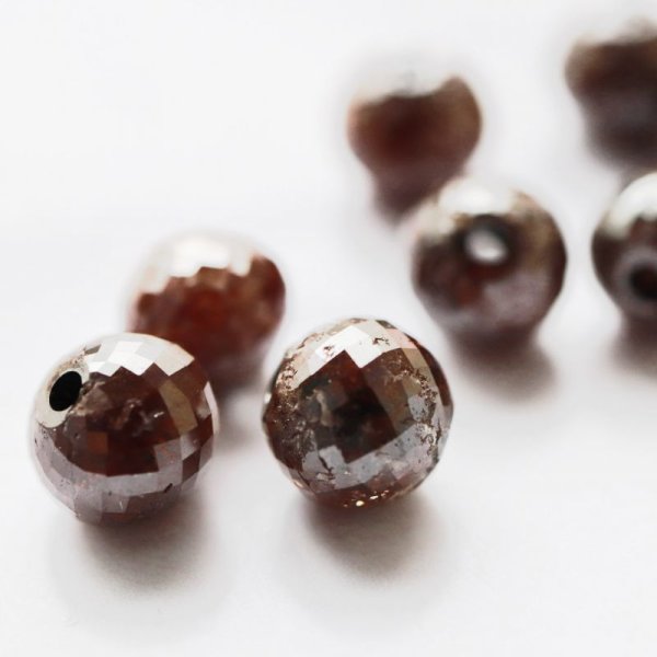 画像1: 【一粒売り】バラ石　ブラウンダイヤモンド　2.2-2.5ct　約7mm前後　品番： 12334