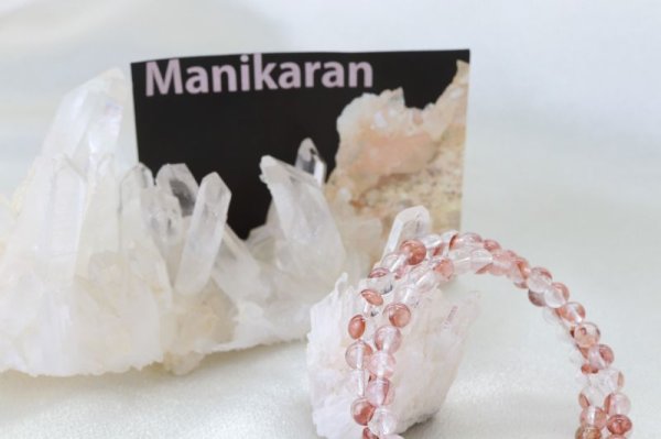 画像2: ブレス　マニカラン水晶　AAランク　ヒマラヤ産　約6mm　説明カード付属　品番： 12406