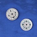 真鍮製　お香立て　蓮の花　赤　真鍮製受け皿などに♪　しんちゅう　合金　真鍮製　置物　彫り物　品番： 12492