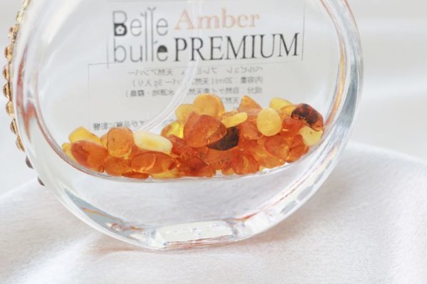 画像2: Belle bulle（ベルビュレ）プレミアム　天然アンバー　琥珀　20ml　幸福　健康　長寿　金運　エネルギーの活性　精神敵な安定　品番： 12501