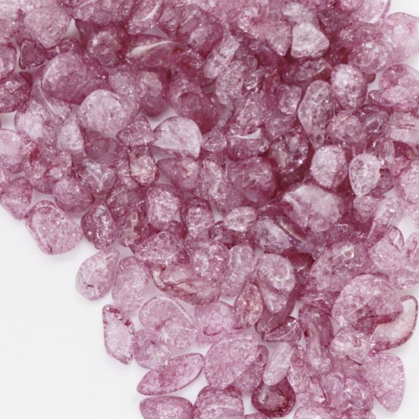 画像1: さざれ石　爆裂水晶　クラック水晶　紫　パープル　カラー　100g　パッケージ付き　浄化　開運　厄除け　品番： 12535