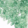 画像1: さざれ石　爆裂水晶　クラック水晶　緑　グリーン　カラー　100g　パッケージ付き　浄化　開運　厄除け　品番： 12532 (1)
