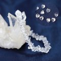 ブレス　水晶　クォーツ　ハートカット　6mm　高品質の輝き　透明度抜群　ブラジル産　品番： 12732
