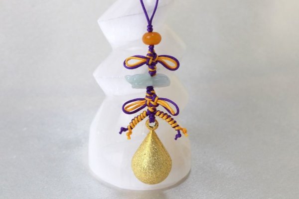 画像3: 干支ストラップ　丑（うし） 翡翠　パープル　品番：12122