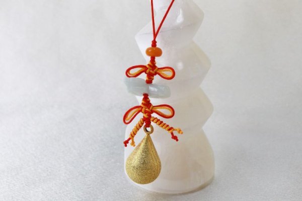 画像3: 干支ストラップ　丑（うし） 翡翠　レッド　品番：12119