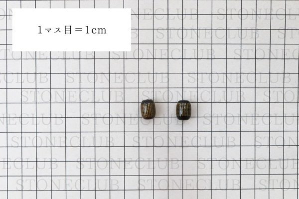 画像3: カービング　彫刻ビーズ　般若心経(金彫)　オニキス　タル型　約13×10mm　品番：13052