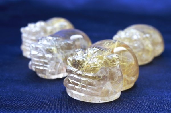 画像6: 置物 貔貅 ヒキュウ タイチンルチル ルチルクォーツ AAA 彫り物 金運 正財運 風水 品番: 13094