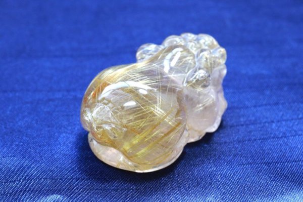 画像4: 置物 貔貅 ヒキュウ タイチンルチル ルチルクォーツ AAA 彫り物 金運 正財運 風水 品番: 13094