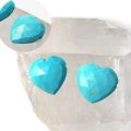 一粒売り　ターコイズ　ハート型　穴あり　10.3ct〜10.4ct　アメリカ産　行動力　勇気　友情　お守り　※ポイント対象外　品番： 13152