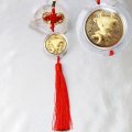 【現品限り】縁起メダル　壁掛け　福運の丑　風水　金貨　えんぎ　縁起物　開運　金運　お守り　品番：13261
