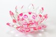 画像4: 【現品限り】クリスタルガラス　蓮花台　お皿　小サイズ　ピンクカラー　風水　置物　彫り物　※割引クーポン・ポイント付与対象外　品番：13306