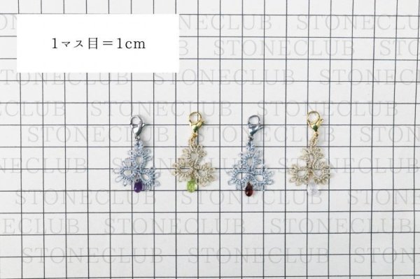 画像7: 【現品限り】Grace Knote　グレースノート　マスクチャーム　Clover　クローバー　ペリドット　SV　ハンドメイド　手編みレース　天然石　 シルバー　品番：13446