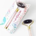 美活ローラー　アメジスト×ローズクォーツ　さざれ石入り　マッサージローラー　リンパマッサージ　小顔　リンパ流し　フェイシャルケア　品番： 13557