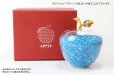 画像4: 置物　幸運のリンゴ　CZ　ブルー　青　ジルコニアストーン　風水　開運　幸福　幸運　金運　運気上昇　幸運のアップル　彫り物　品番： 13572 (4)