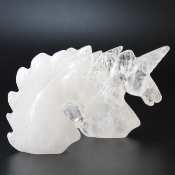 画像1: 置物　彫り物　ユニコーン　水晶　クォーツ　浄化　エネルギー　恋愛運　結婚運　パワーストーン　品番：13577