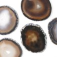 画像1: ディスプレイ　メノウ　コースター　ブラック　小　めのう　瑪瑙　インテリア　天然石　品番：13601 (1)